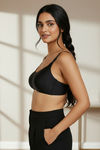 Zivame Miracle Double Layered Non Wired Full Coverage T-Shirt Bra - Jet Black — thumbnail 6